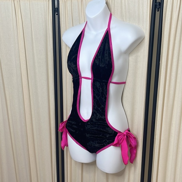 LIKE NEW! MIDNIGHT BALLERINA FESTIVAL OR DANCER VELVET BODYSUIT S-L - Picture 3 of 8